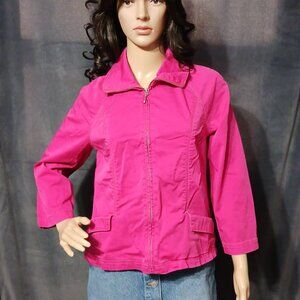 Zenergy by Chico's Jacket 0 XS  Pink Full Zip Pockets